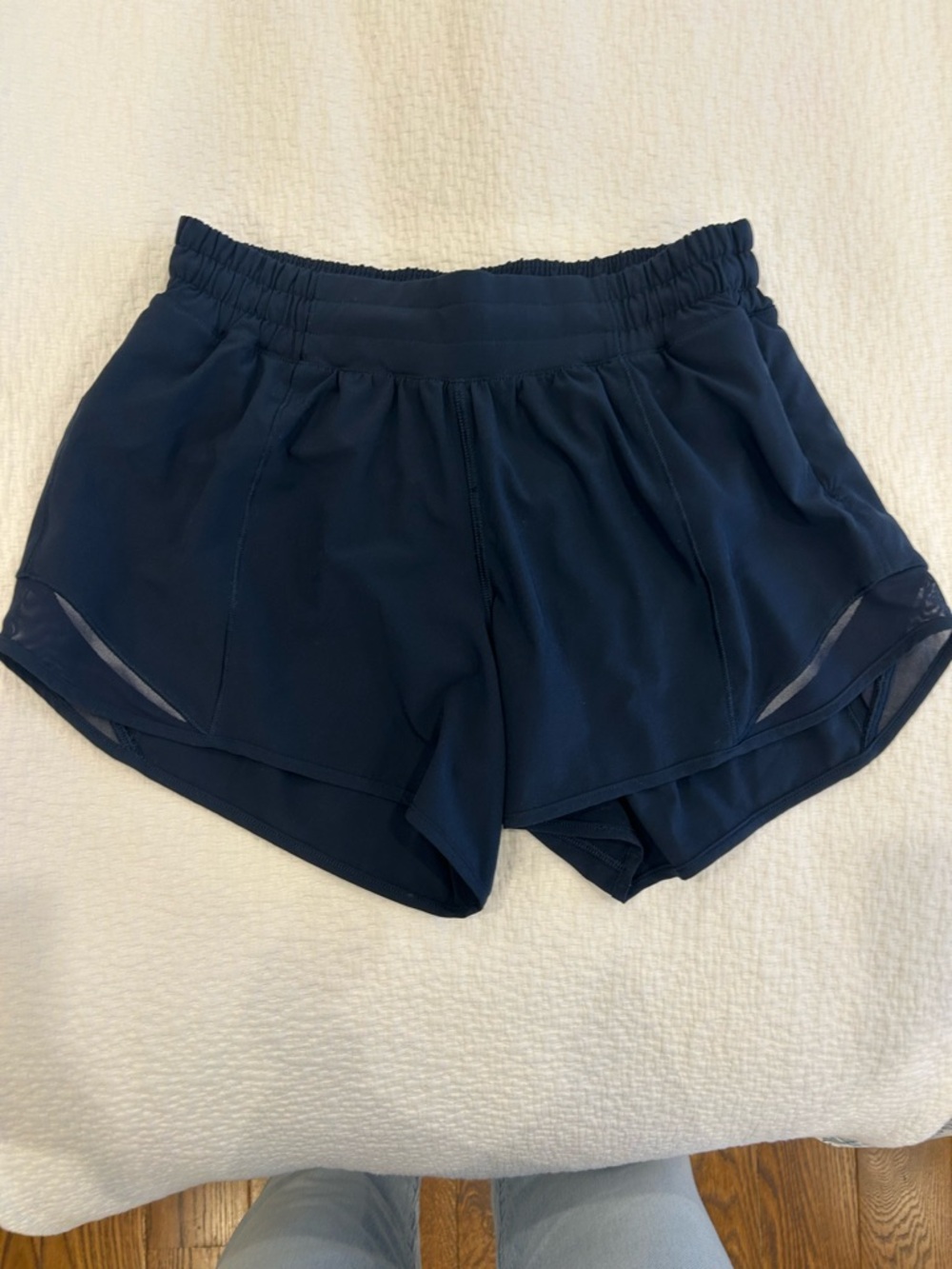 lululemon athletica Navy Running Shorts with Mesh Inset